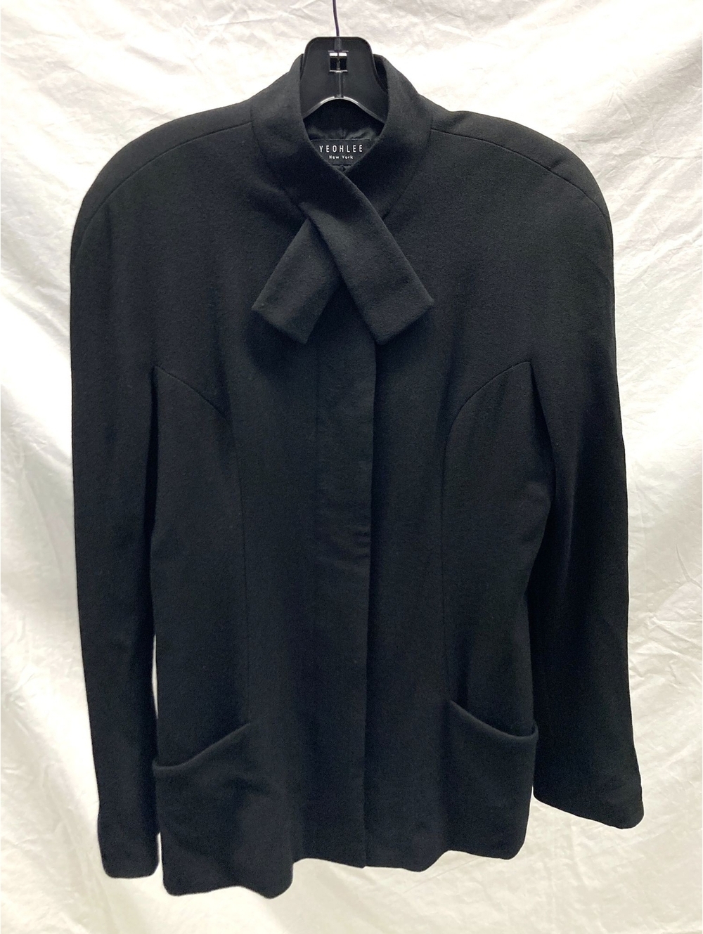 Yeohlee Black Lagenlook Jacket w/ Snap Button Collar 12
